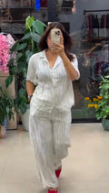 Designer Pure Linen Co - ord Set - Chhorii Fashion