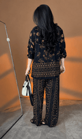 Premium Black Printed Rayon Co - Ord Set - Chhorii Fashion