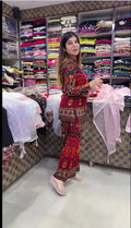 Printed Asymmetric Top With Palazzo Set - Chhorii Fashion